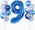 Navy Blue 9 Balloons, 40 Inch Dark Blue Foil Number 9 Balloon Set, XXL Self by Lingqiang