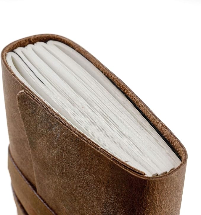 Handmade Leather Journal | Writing Diary | Bound Daily Notepad - Image 6
