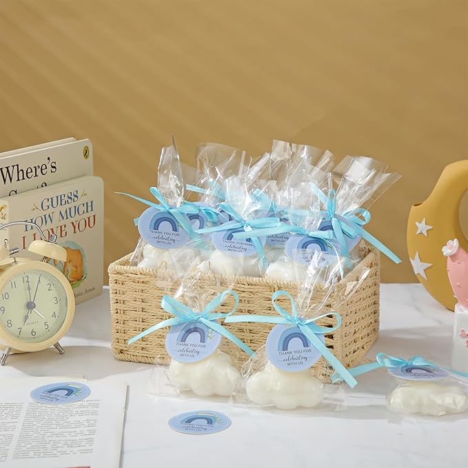 Demissle 20 Pcs Cloud Baby Shower Soap Favors Mini Handmade Soap Gifts - Image 3