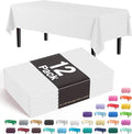 Exquisite 12-Pack Premium Plastic Tablecloth 54 Inch. x 108 Inch. Rectangle by Exquisite