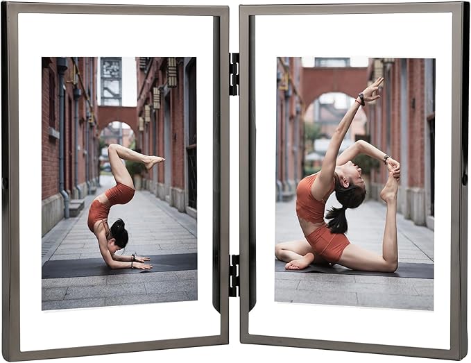 4x6'' Charcoal Black Double Floating Frame, by YiPinYin