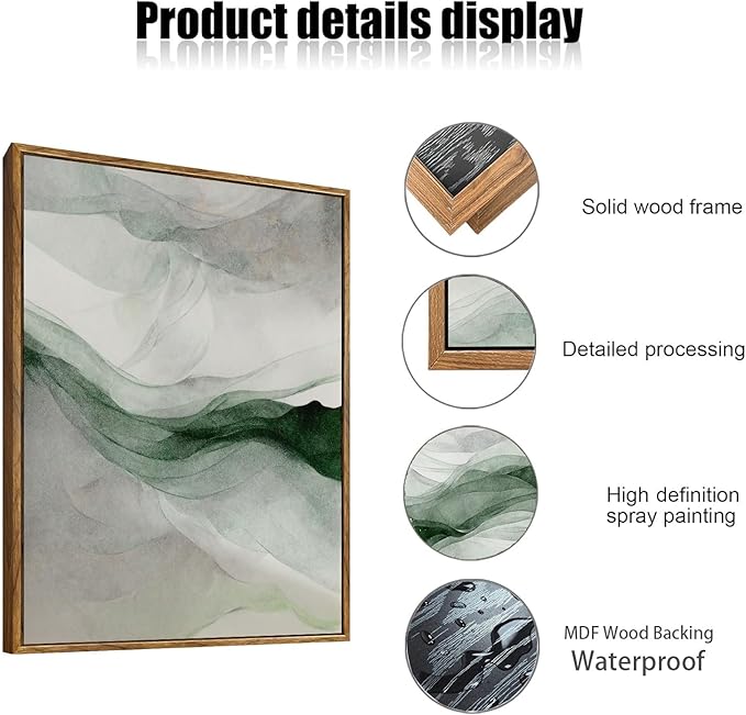 myusuar 3 Piece Large Abstract Framed Wall Art - Image 5