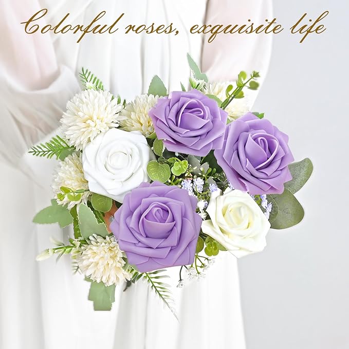 BLEUM CADE 16Pcs Artificial Flowers Fake Roses - Image 7