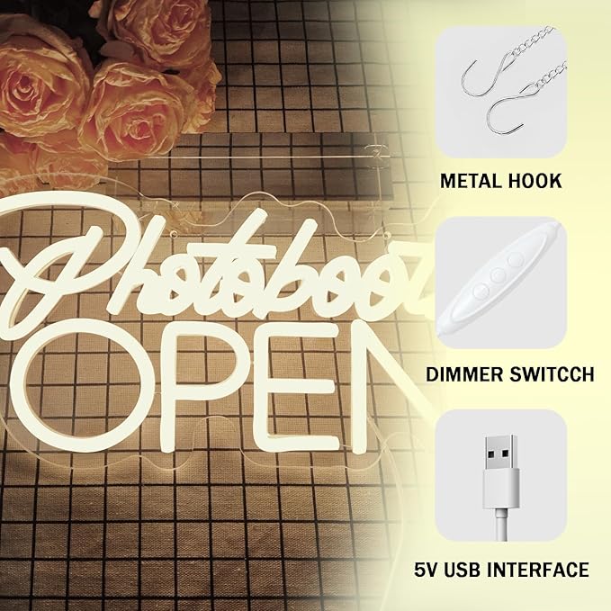 PhotoBooth Neon Sign for Wall Decor Dimmable Photobooth Neon light - Image 4