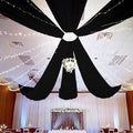 FUHSY Ceiling Drapes Black Wedding Arch Draping Sheer Backdrop Curtains by FUHSY