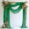 Wokceer Wedding Arch Draping Fabric 28.7" x 20FT Emerald Green Drapes Sheer by Wokceer