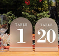 Wedding Table Numbers 1-20, Acrylic Arch Signs by ORGANTEAM