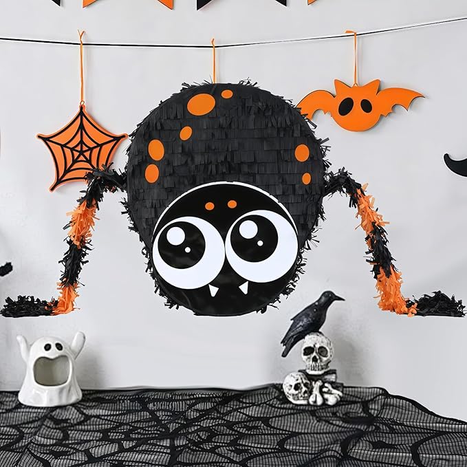 Small Halloween Spiders Pinatas, Birthday Theme Parties Game - Image 5