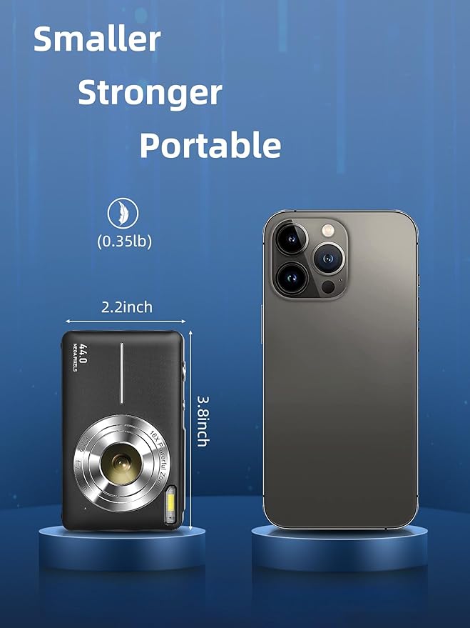 Small Digital 44MP Point and Shoot Compact Camera - Image 5