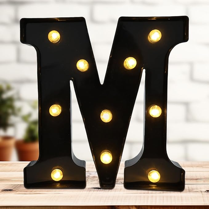 Led Marquee Letters, 8.58 Inch Black Light Up Letters, Small Led Letter Lights by DyingSwan