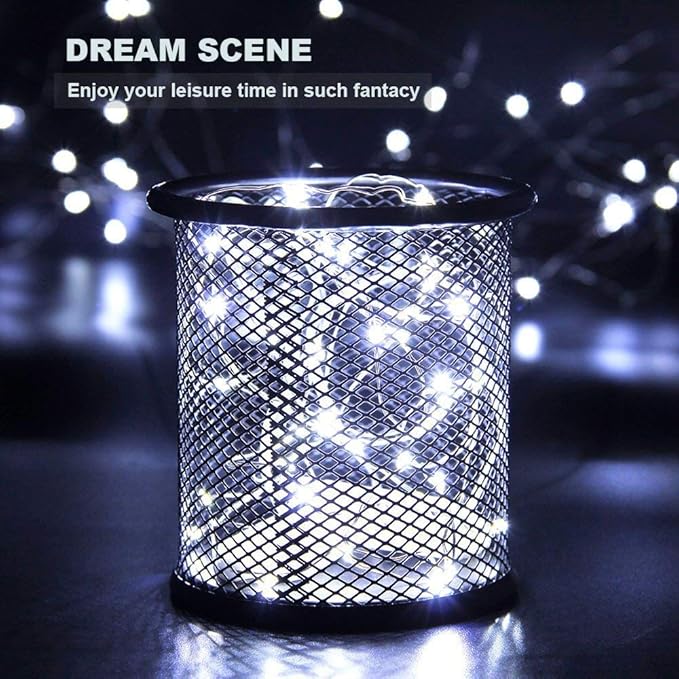 CYLAPEX Pack of 48 Cool White Fairy Lights String Battery Operated Fairy Lights - Image 4