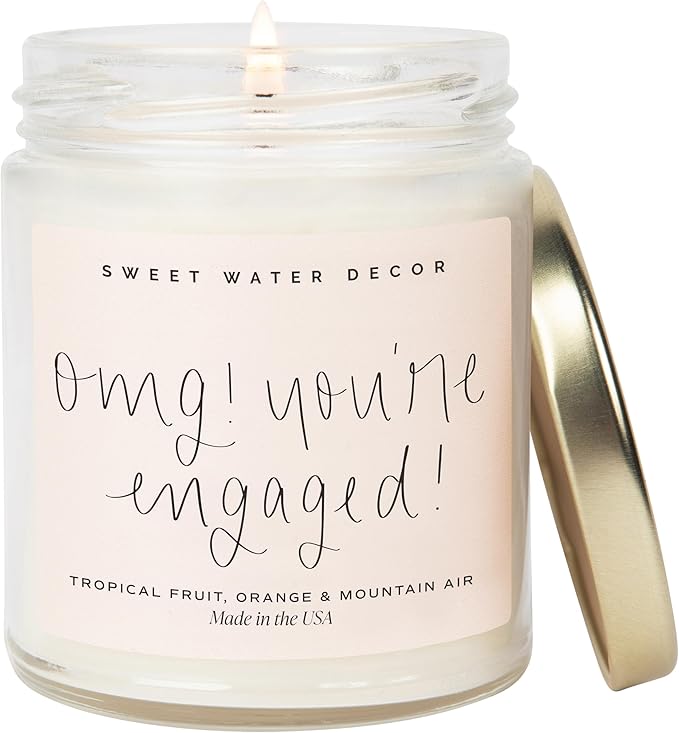 Sweet Water Decor OMG! You're Engaged Candle by SweetWaterDecor