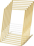 NIUBEE 8.5 x 11 Gold Frames, 6 Pack Acrylic Slanted Back Gold Picture Frames by NIUBEE