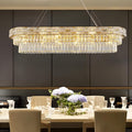 Crystal Chandeliers, 49.2" 18-Light Gold Chandelier by CEENWE