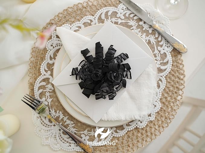 HUIHUANG Black Bows for Gift Wrapping Curly Gift Bow 5 inch x 8 Counts - Image 6