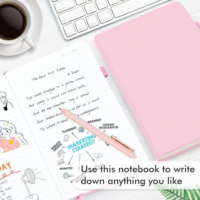 feela 5 Pack Notebooks Journals Bulk, Hardcover Notebook Classic Ruled Lined - Image 4