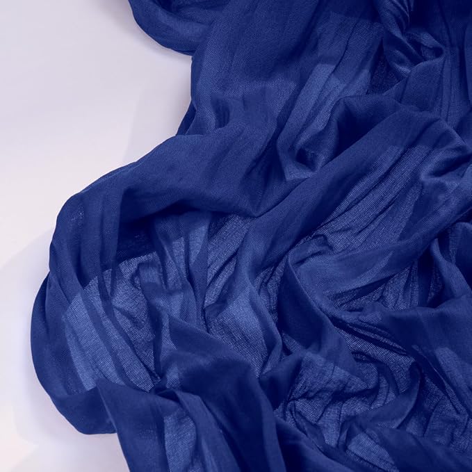 Royal Blue Cheesecloth Table Runner Blue 4 Pack Fall Table Runnerss Boho Gauze - Image 3