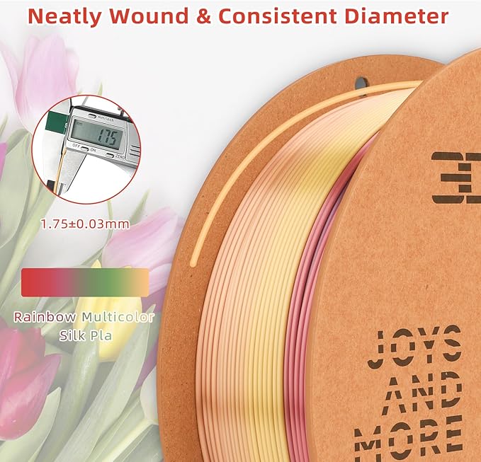 Silk PLA 3D Printer Filament 1.75mm Silk Shiny Fast Gradient Color Change - Image 2
