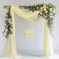 Wokceer Beige Wedding Arch Draping Fabric Backdrop 4 Panels 28.7" X 20FT Sheer by Wokceer