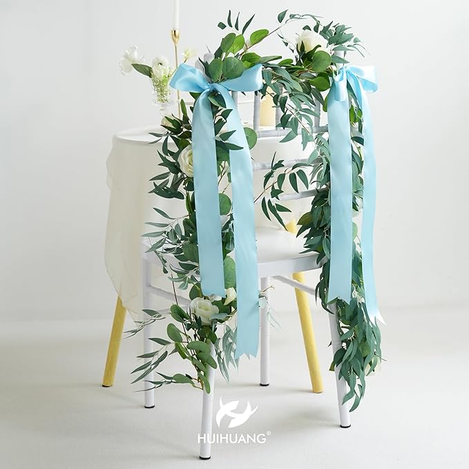 HUIHUANG Baby Blue Satin Ribbon - Image 5
