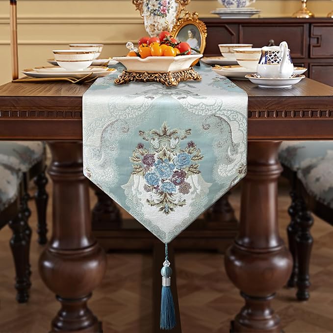 HeMiaor Elegant Table Runner Thick Chenille and - Image 6