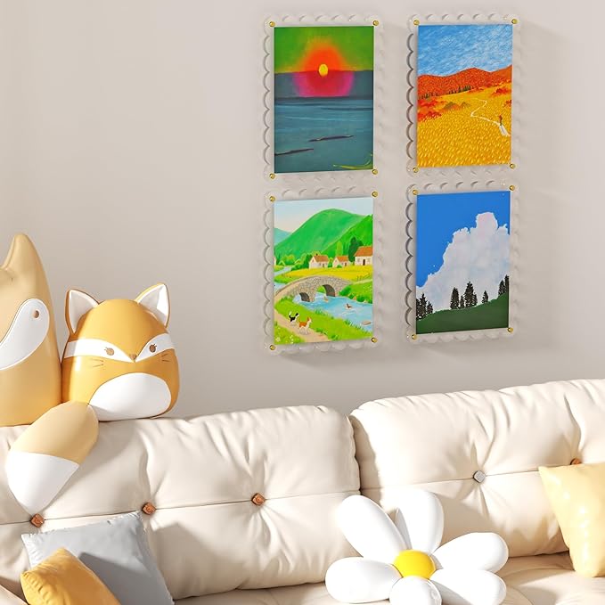 Acrylic Picture Frame for Wall, Frameless Clear Photo Frame - Image 6