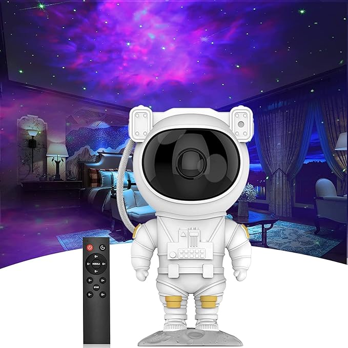 Star Projector Galaxy Night Light Astronaut Starry Nebula Ceiling LED Lamp by LEANJU