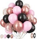 Paready Black Pink Latex Balloons by Paready