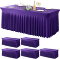 Wish Care 6 Pack Dark Purple Spandex Table Clothes by WishCare