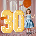 3FT Marquee Numbers 30, Large Light Up Numbers 30th Birthday Decorations by HITINO