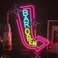 Lucunstar Bar Open Neon Sign, Colorful LED Bar by LUCUNSTAR