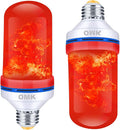 OMK - Christmas Decor LED Flame Effect Light Bulbs - Upgraded 4 Modes Fire by OMK