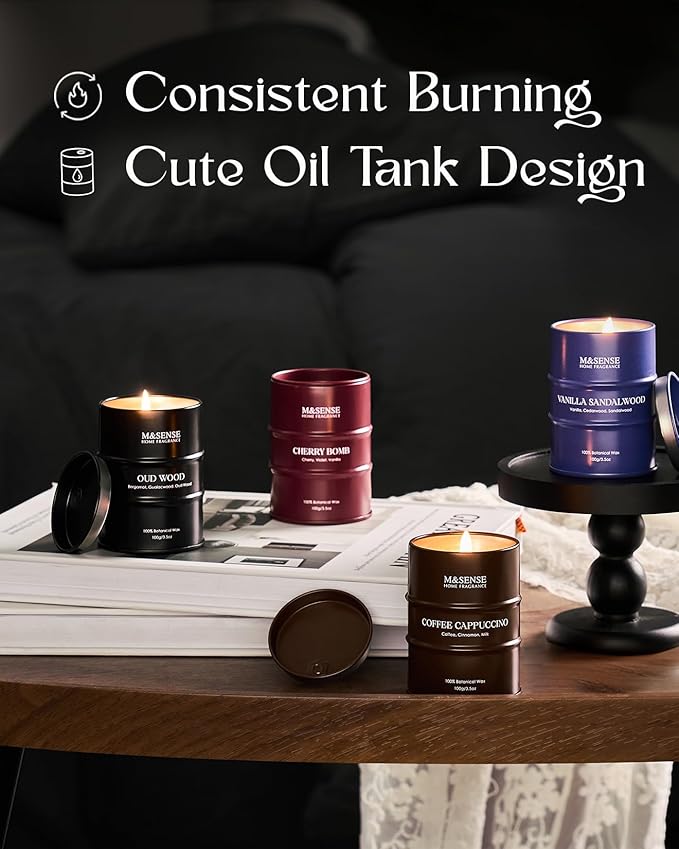 Fall Candles Set | Mini Scented Candles Gift Set | 4 Pack Candles - Image 5