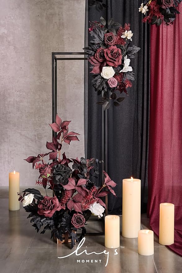 Ling's Moment 17.5" Tall Free Standing Artificial Flowers Arrangements 4 pcs - Image 3