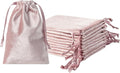 QIANF 12pcs Rose Pink Velvet Drawstring Bags 4x6 inches Glossy Small Velvet by QIANF