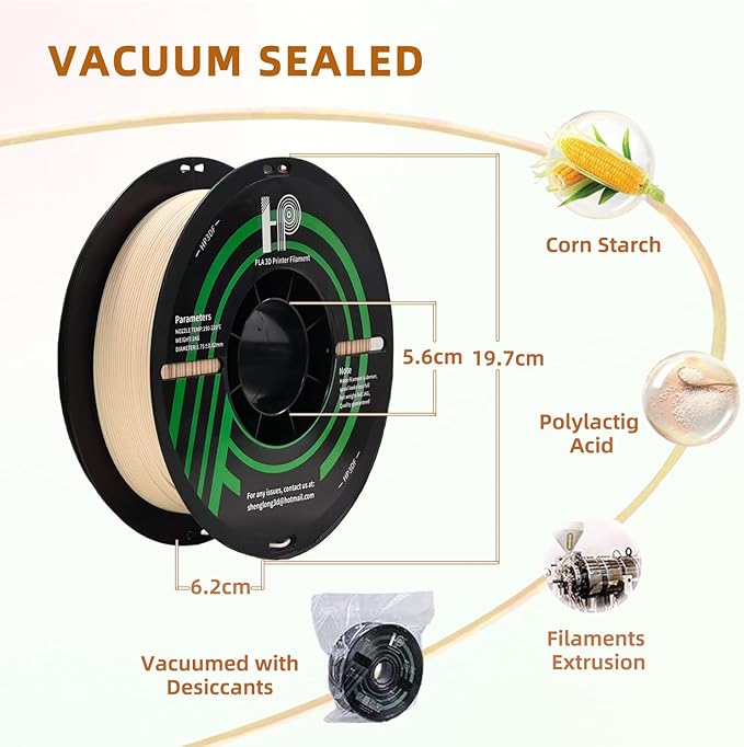 PLA Filament, 3D Printer Filament, PLA Filament 1.75mm Dimensional Accuracy +/- - Image 4