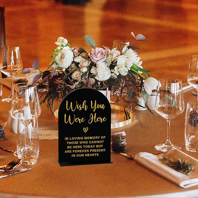 Acrylic Wedding Sign, Bridal Shower Decorations, Wish You Were Here Sign - Image 5