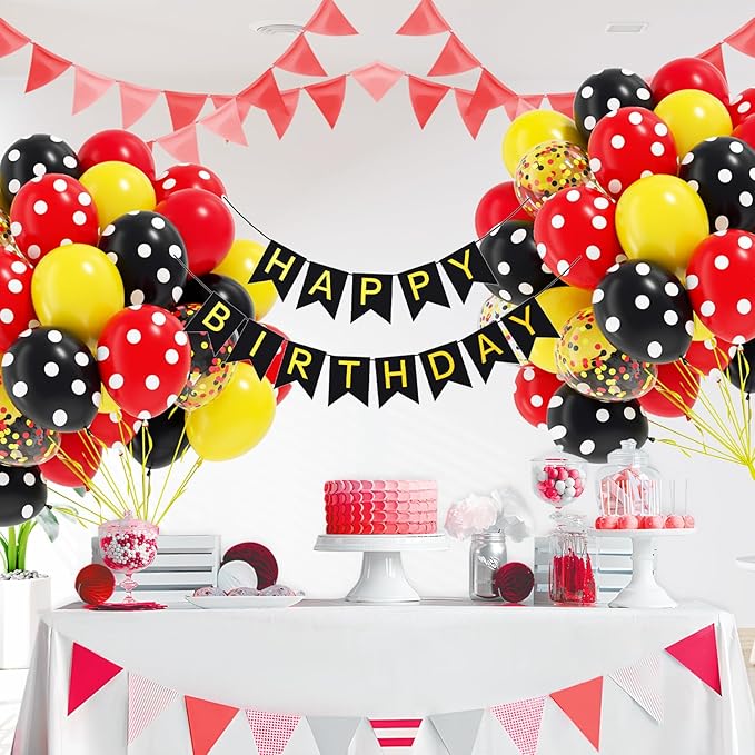 60pcs Red and Yellow Balloons 12inch - Image 7