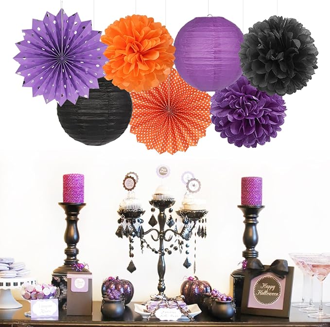 Black Orange Purple Halloween Party-Decorations - Image 4