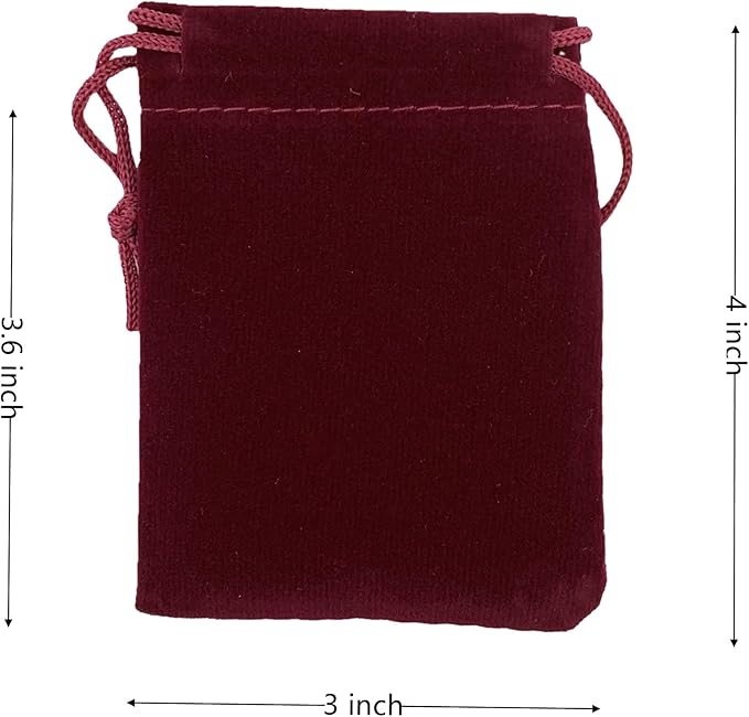 Palmhomee Pack of 48 3x4 Inch Velvet Drawstring Bags Gift Bag Velvet Pouch - Image 2