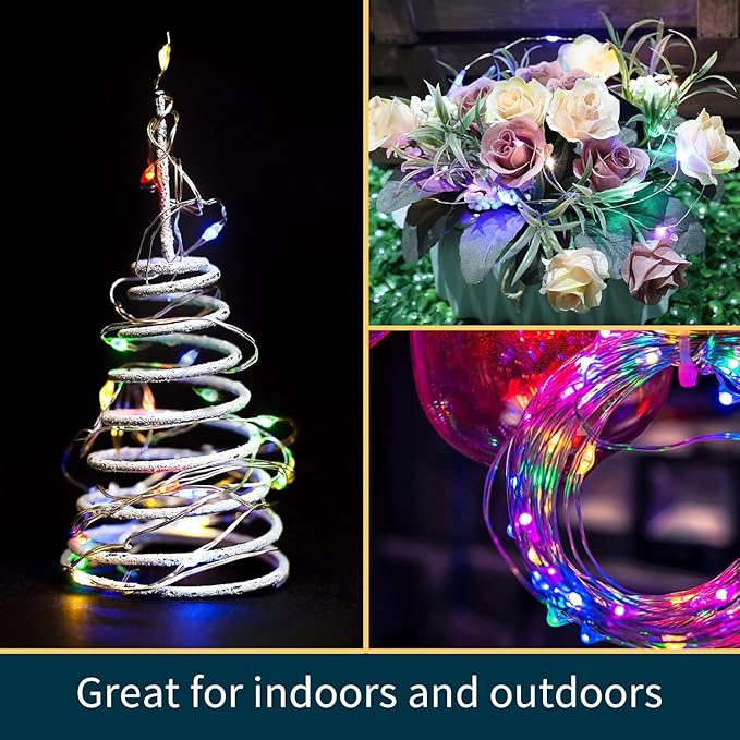 LAMPHOME 6 Pack Easter Fairy Lights Battery Operated - 7ft 20 LED Copper Wire - Image 5