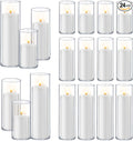36 PCS White Pillar Candles by Homjoy