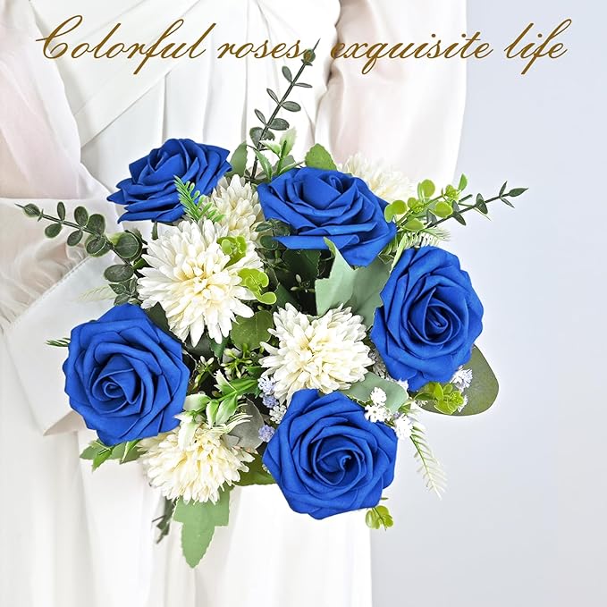 BLEUM CADE 16Pcs Artificial Flowers Fake Roses - Image 7