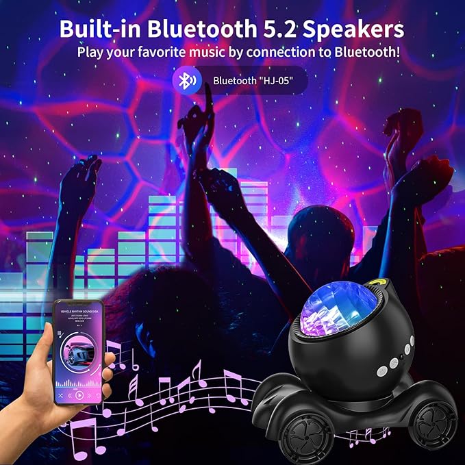 ENOKIK Star Projector, Galaxy Projector Built-in Bluetooth Speaker and 8 White - Image 5