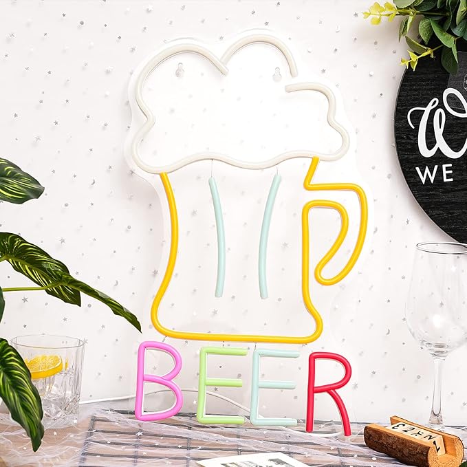 Beer Neon Sign Led Beer Signs Colorful Neon Lights - Image 5
