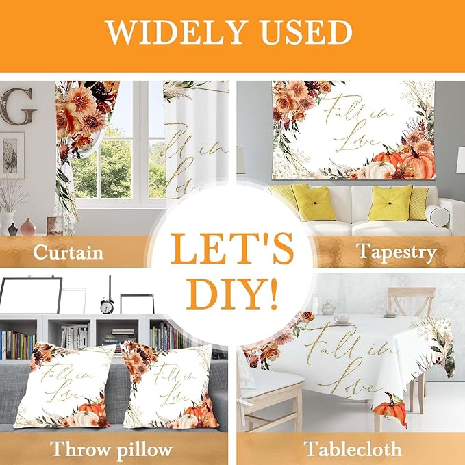 Mocsicka Fall in Love Bridal Shower Backdrop Boho Autumn Leaves Pumpkin Briddal - Image 7