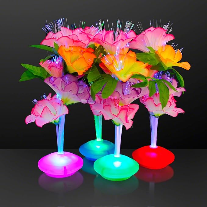 Fiber Optic LED Flower Centerpieces Light Up Centerpieces by FlashingBlinkyLights