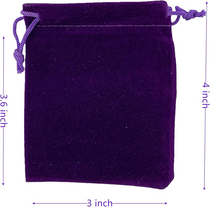 Palmhomee Pack of 48 3x4 Inch Velvet Drawstring Bags Gift Bag Velvet Pouch - Image 3