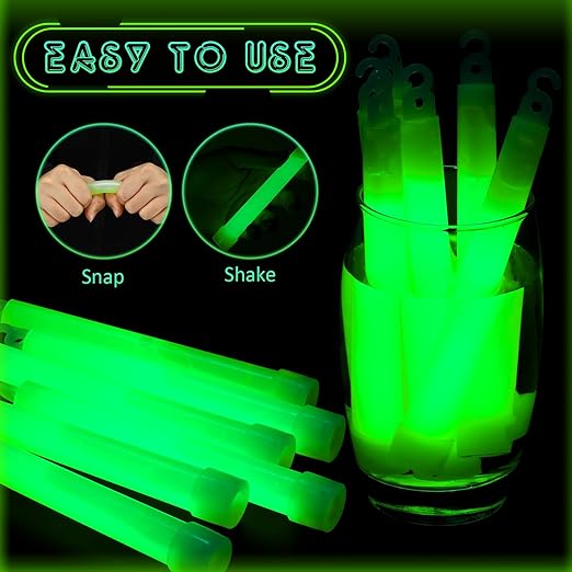 Sotiff 96 Pcs Bright 6 Inch Large Glow Sticks Bulk Emergency Glow in The Dark - Image 3