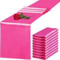 10 Pack Satin Table Runner 12 x 108 Inch Long Fuchsia Silk Table Runner by Unknown